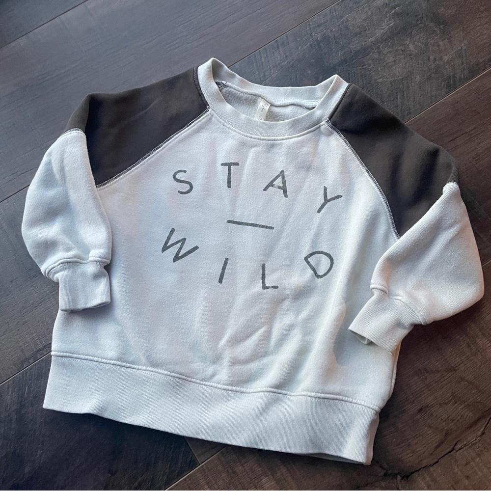 Rylee + Cru Stay Wild Sweater - White and Black